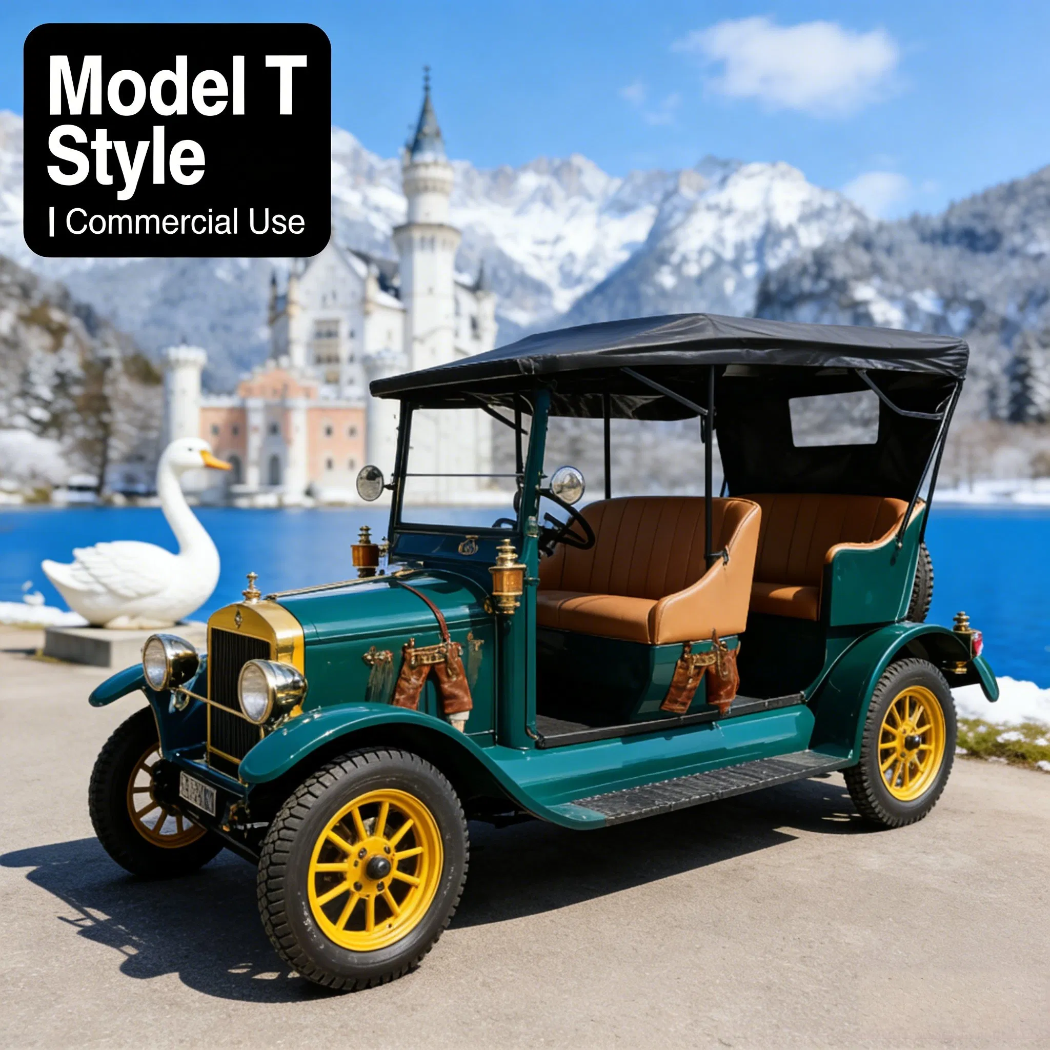 Model T Style Vintage Low-Speed Electric Car Golf Course &amp; Resort Shuttle