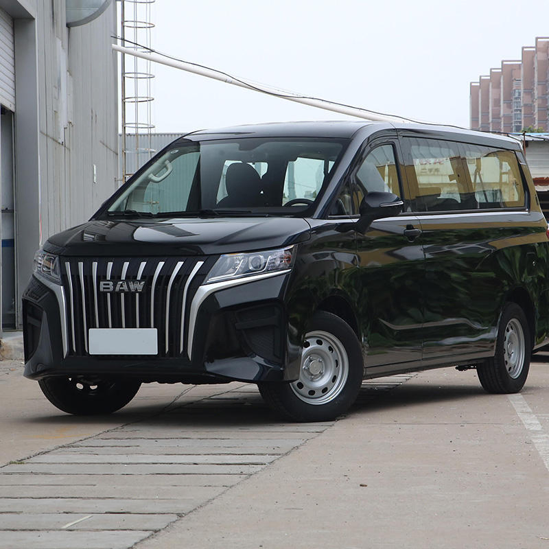 China New Brand BAW MPV Gasoline Petrol Car M7 4 Door 7 Seats Van Luxury Mini Bus Electric Used Car