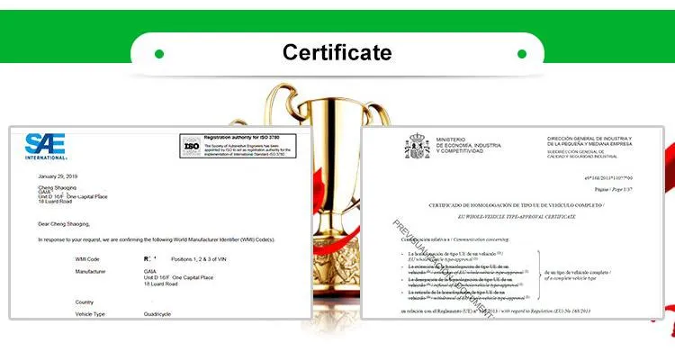 EEC DOT CE Certifications