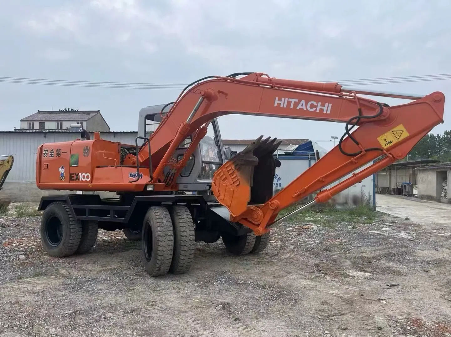 Used Hitachi Medium Size Excavator Ex100W 10ton Wheel Excavator for Sale