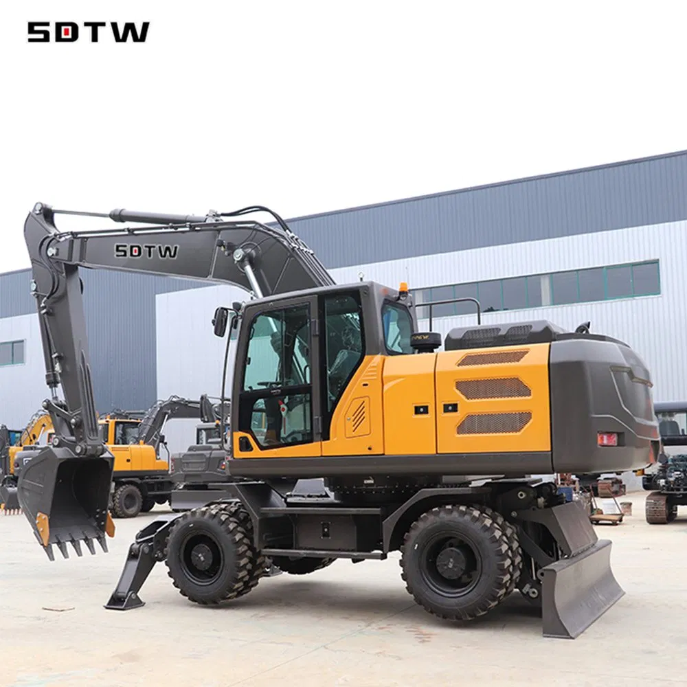 Free Shipping EPA/Euro 5 Engine Chinese 60t 32t 23t 18 Ton 15 Ton Wheel Excavator Digger Best Price for Sale