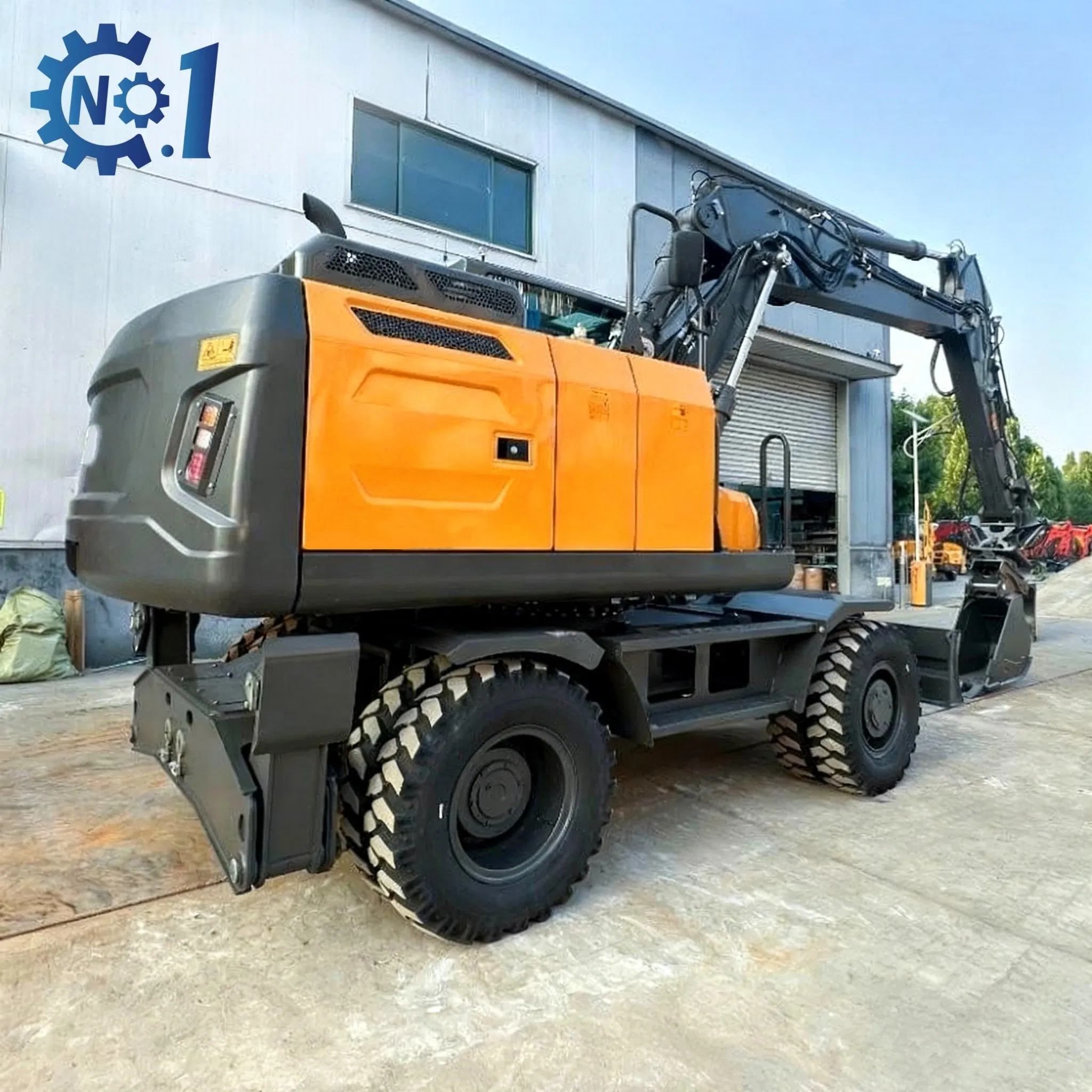 Heavy Duty 18 Ton Rock Bucket Construction Machinery Large Wheel Excavator