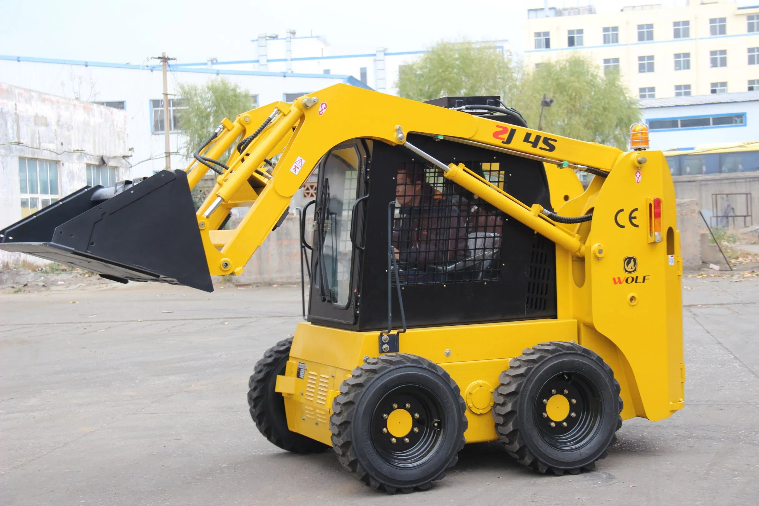 Wolf Skid Steer Loader Zj45 Loader with Cab/Quick Coupler/Attachments for Sales