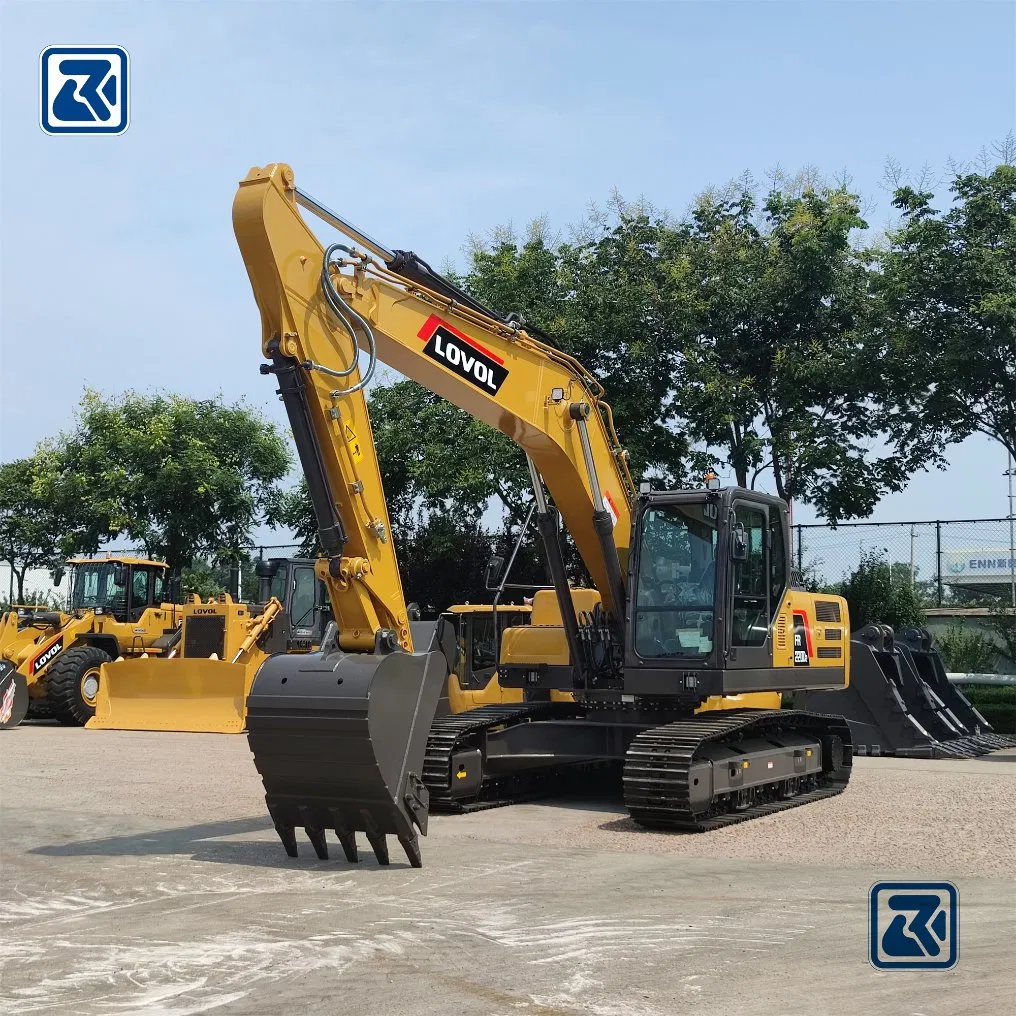 Chinese Cheapest Good Condition High Quality Fr220d 22 Ton Foton Lovol CE Approved with Bucket Hydraulic Big Boom/Tracked/Crawl/Crawler Excavator Price for Sale