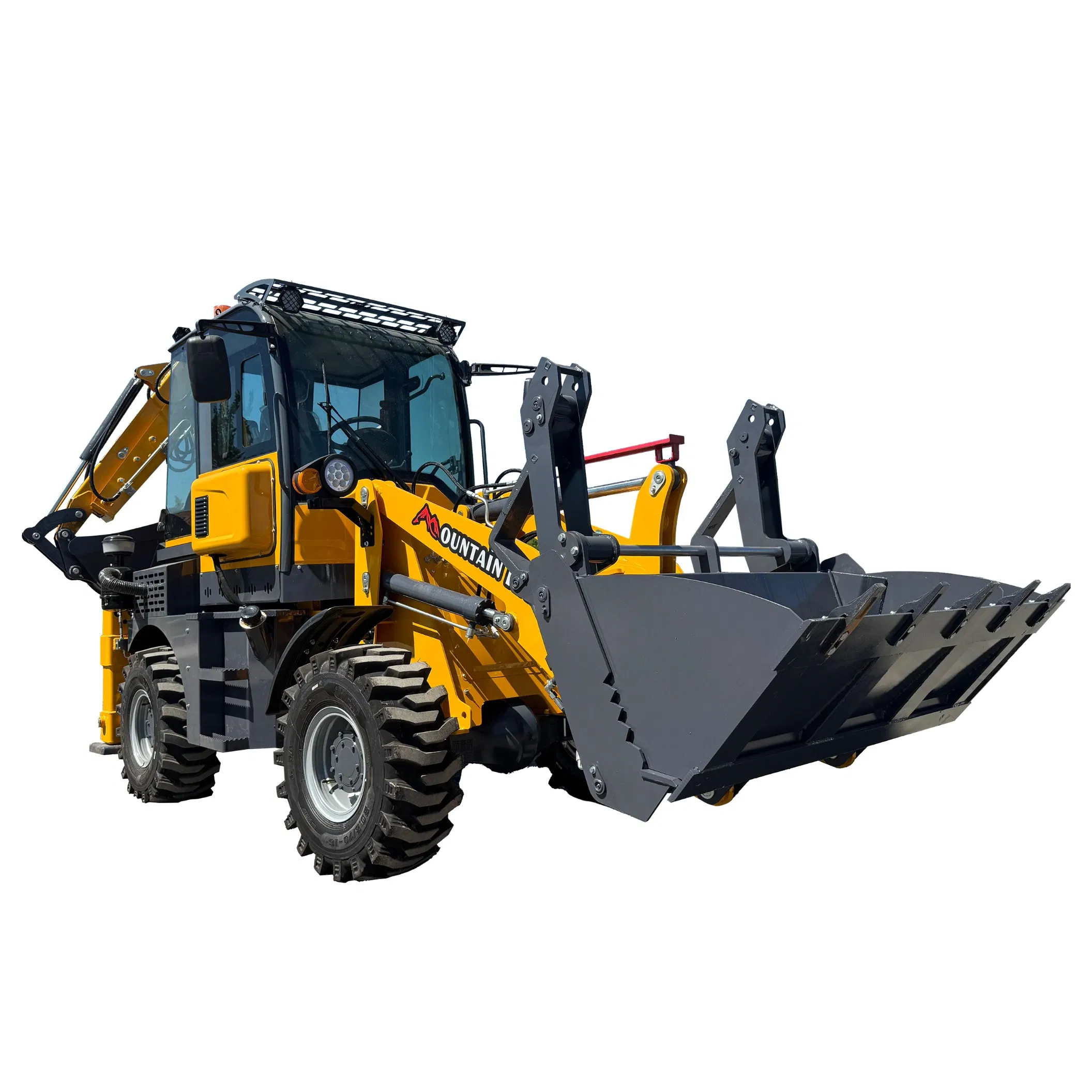 Mountain Raise Baggerlader Retroexcavadora Wheel Front Mini 4WD Multifunctional Digging Backhoe Loader