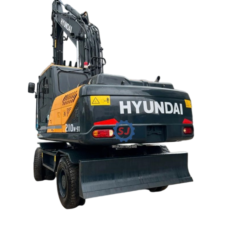 Used Hyundai 210 Wheel Excavator 210W-9 High Quality with Original Imported Cummins Engine Motor