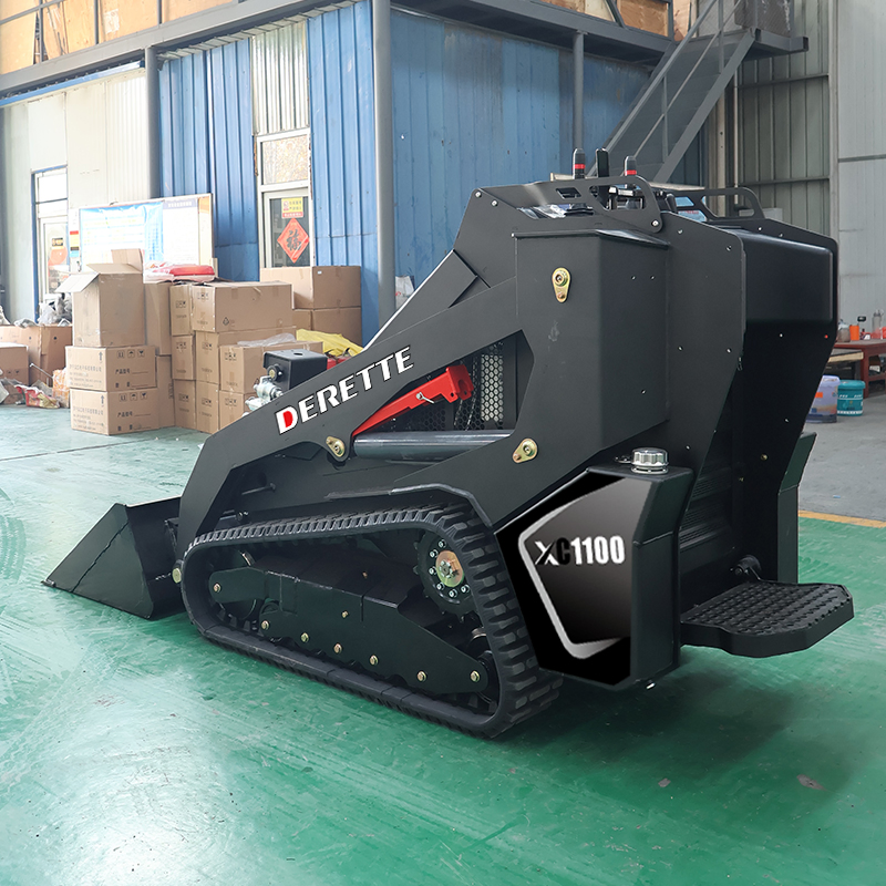 Derette Xc1100 Stand on Compact Track Loader Earthmoving Machinery Mini Skid Steer Loader