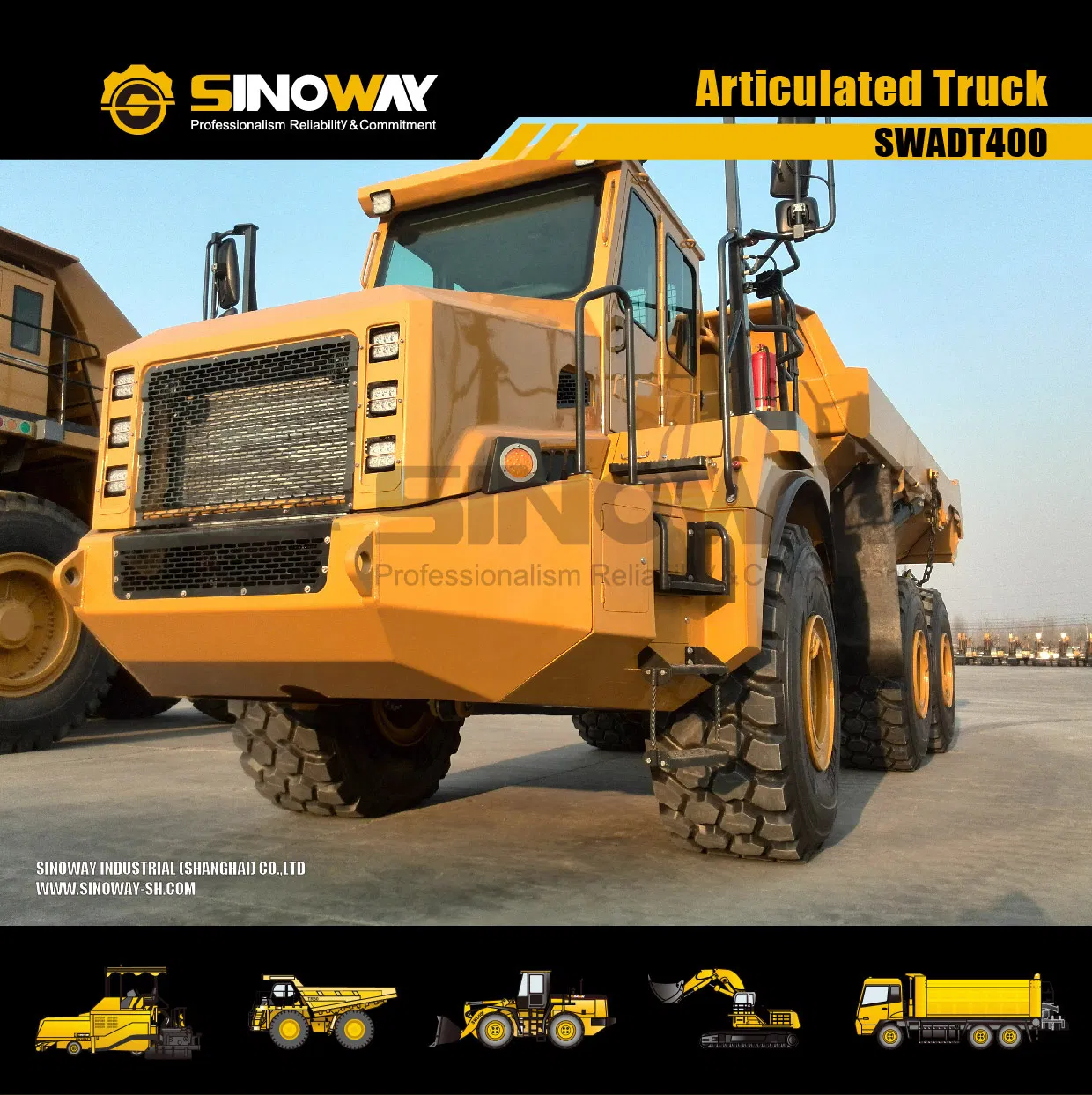 Heavy Duty 6X6 Articulated Mining Dump Trucks for Quarry Exploration