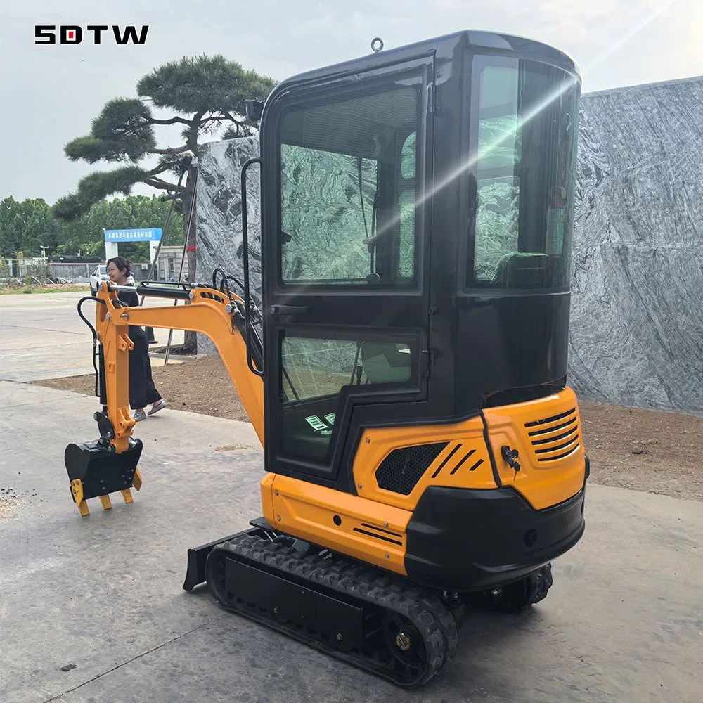 China Sdtw Mini Excavator 1 Ton 1.2 Ton 1.5t Compact Excavators Small Digger CE EPA Euro 5 Wholesale Prices with Bucket for Sale