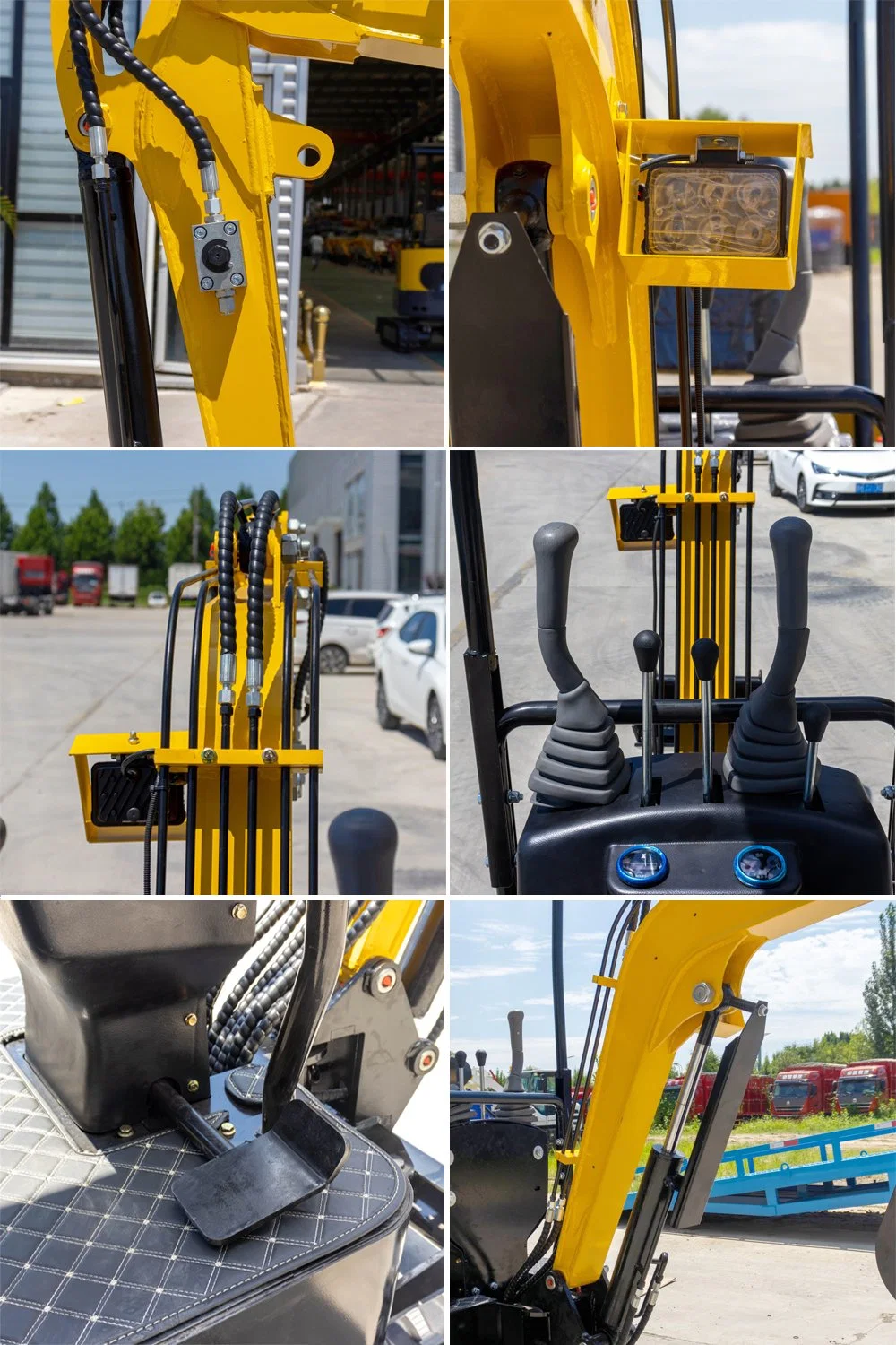 1.5 T Miniature Backhoe Excavadora Mini Hydraulic Crawler Small Size Wheel Construction Backhoe Garden Household Farm Greenhouse /Towable Electric /Excavator