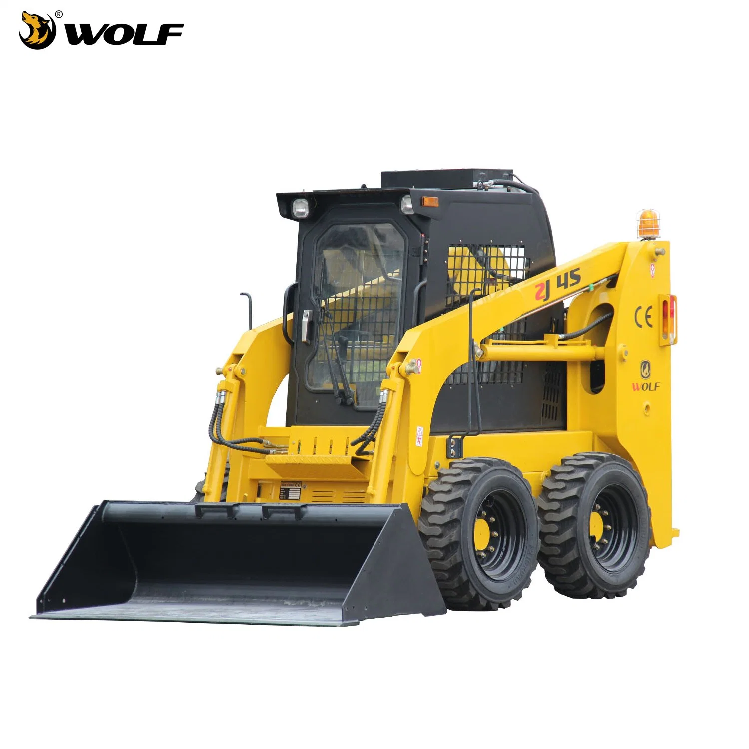 Wolf Skid Steer Loader Zj45 Loader with Cab/Quick Coupler/Attachments for Sales