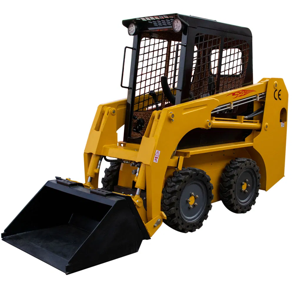 Hts-380 EPA Approved 400/500/700kg 850kg 1000kg Compact Structure Crawler Diesel Multipurpose Skid Steer Mini Micro Wheel Track Small Loader with Attachments