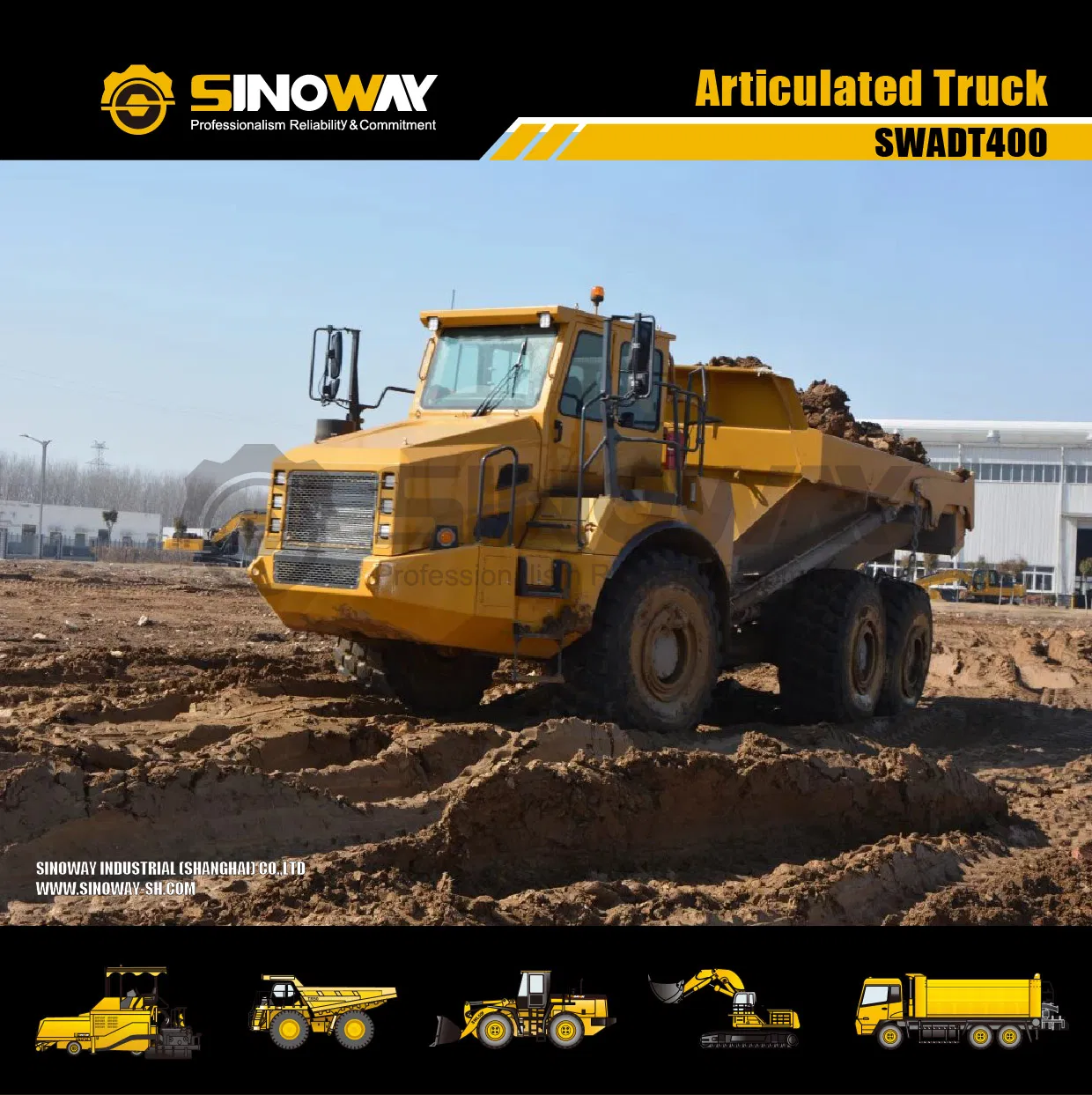 Heavy Duty 6X6 Articulated Mining Dump Trucks for Quarry Exploration