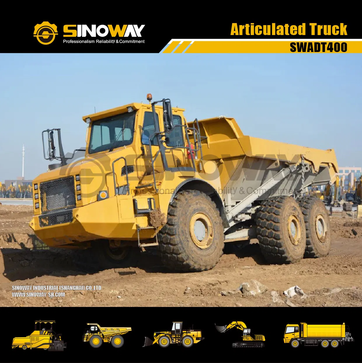 Heavy Duty 6X6 Articulated Mining Dump Trucks for Quarry Exploration