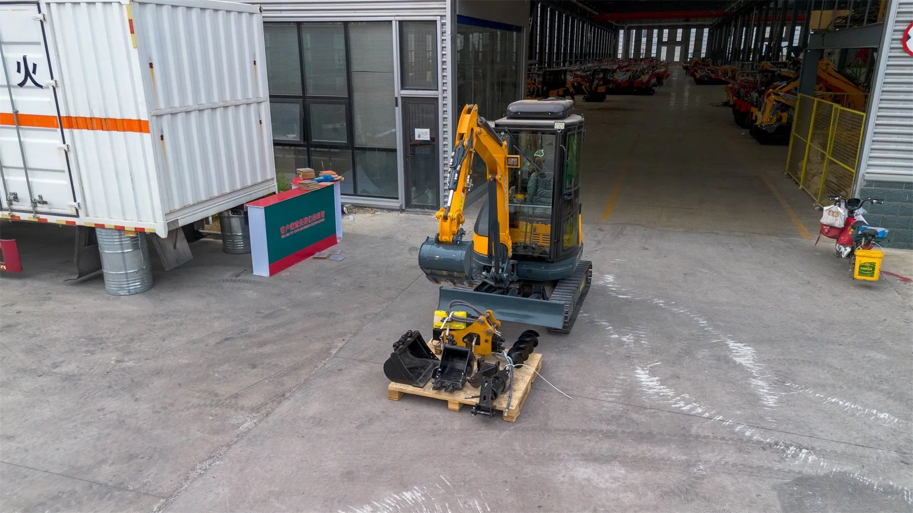2.5 T Miniature Backhoe Excavadora Mini Hydraulic Crawler Small Size Wheel Construction Backhoe Garden Household Farm Greenhouse /Towable Electric /Excavator
