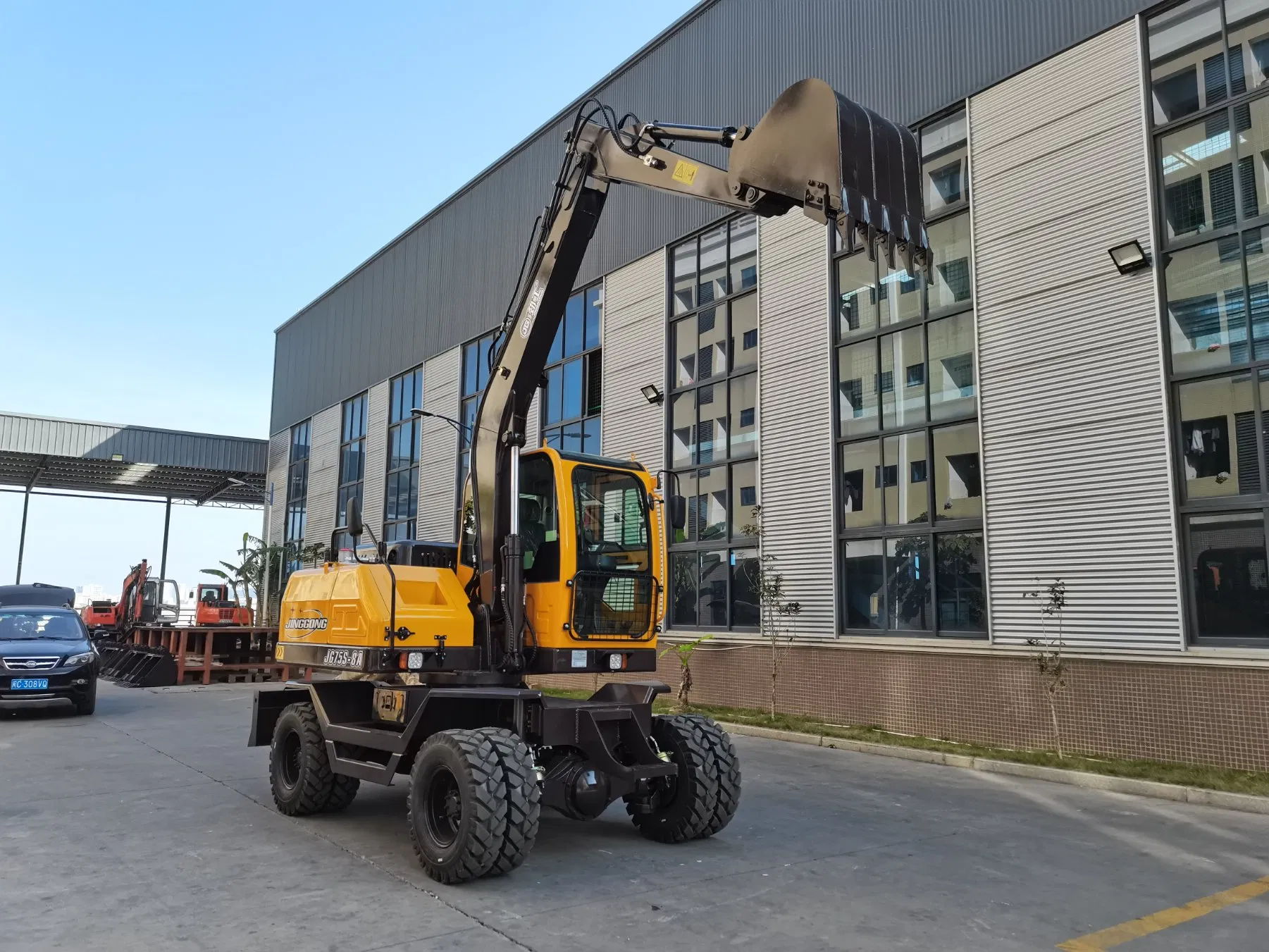 Jg75s-8A Compact 7-Ton Wheeled Mini Excavator: Economical Earthmoving Solution for Global Export