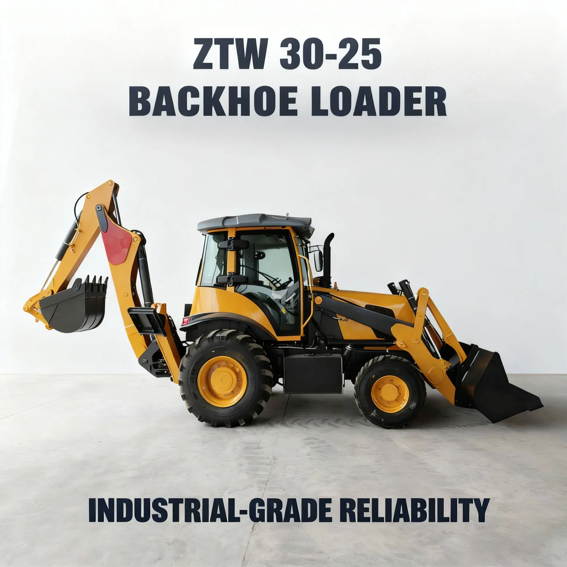 Premium Advanced Energy-Efficient Backhoe Loader for Construction Projects with Cummins Engine Ztw30-25