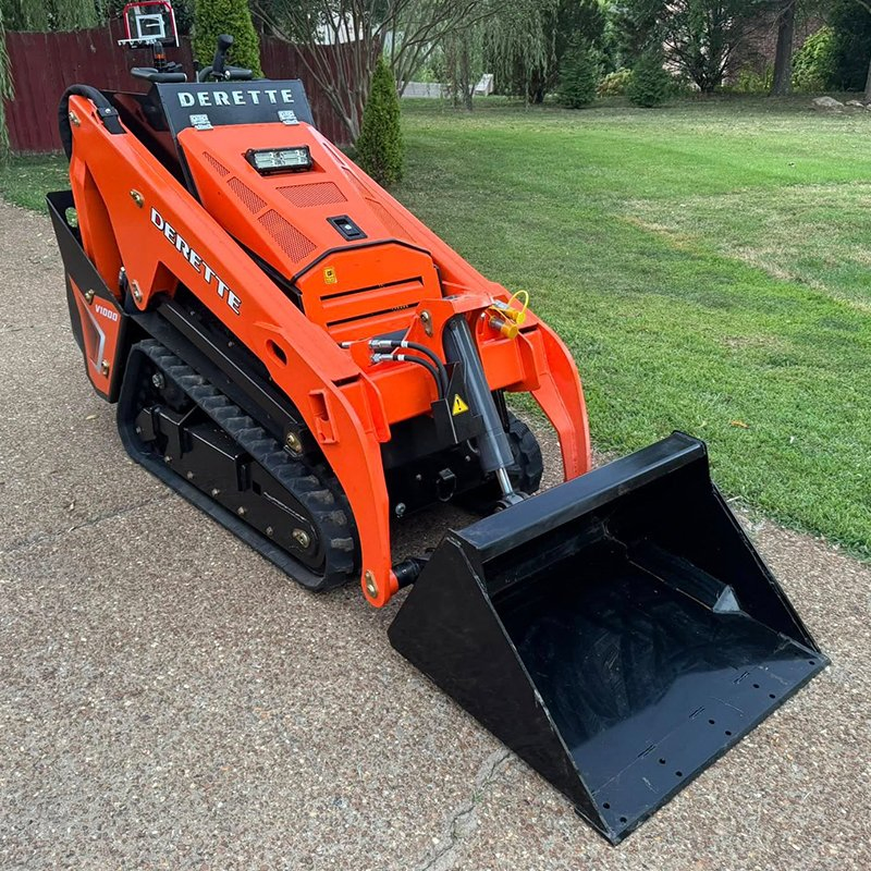 V1000 Mini Loader with CE Kubota 25HP Diesel Engine Mini Skid Steer