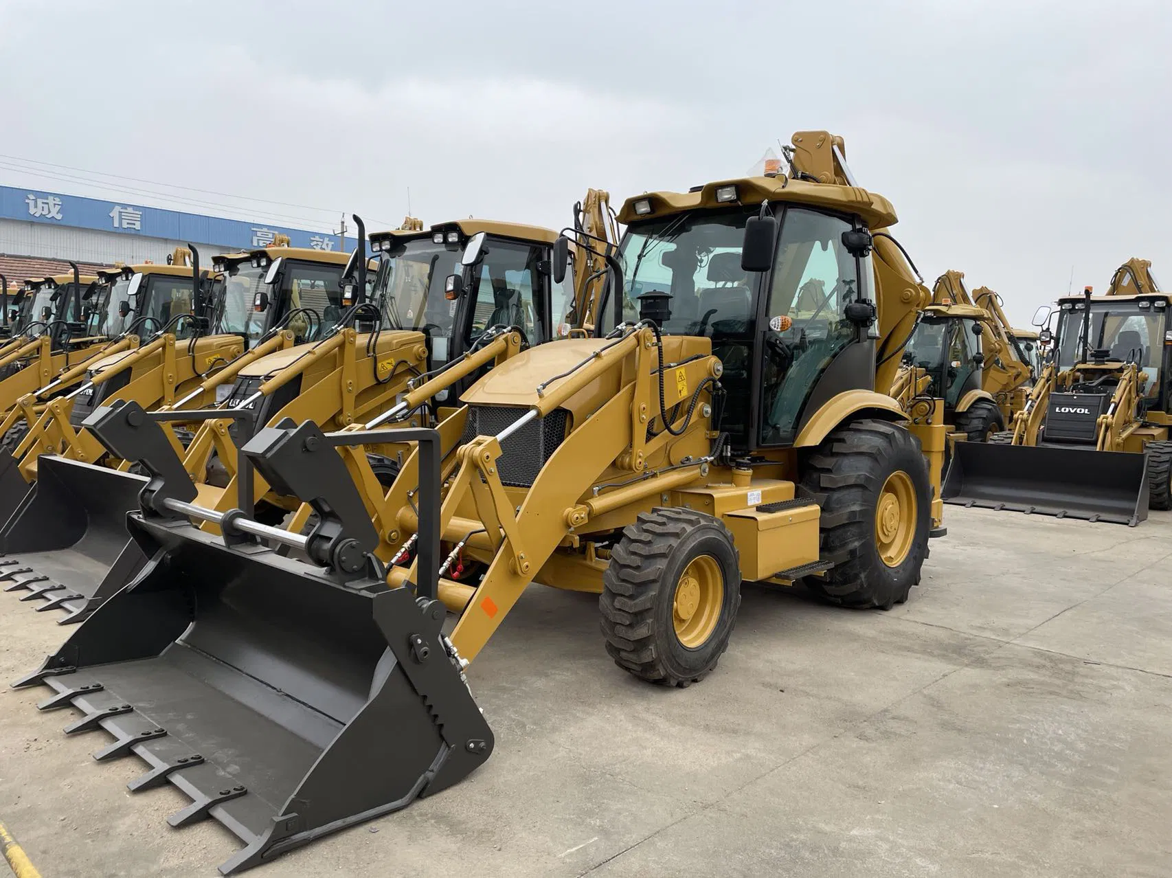 Asg388 4X4 Compact Tractor with Loader and Backhoe with Backhoe Loader Cabin Hydraulic Backhoe Loader with Competitive Price