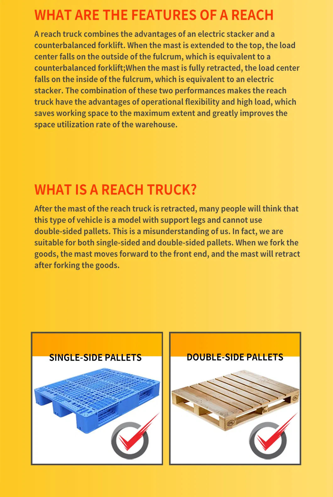 Electric Reach Forklift Detail
