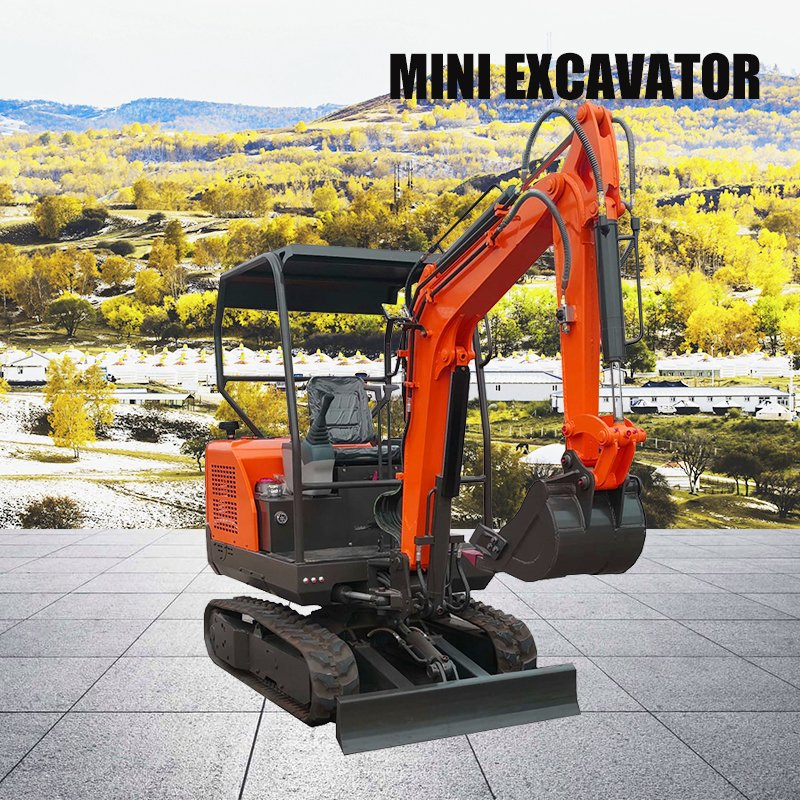 Replaceable Accessories 2ton Rubber Track Small Digger Mini Excavator From Factory
