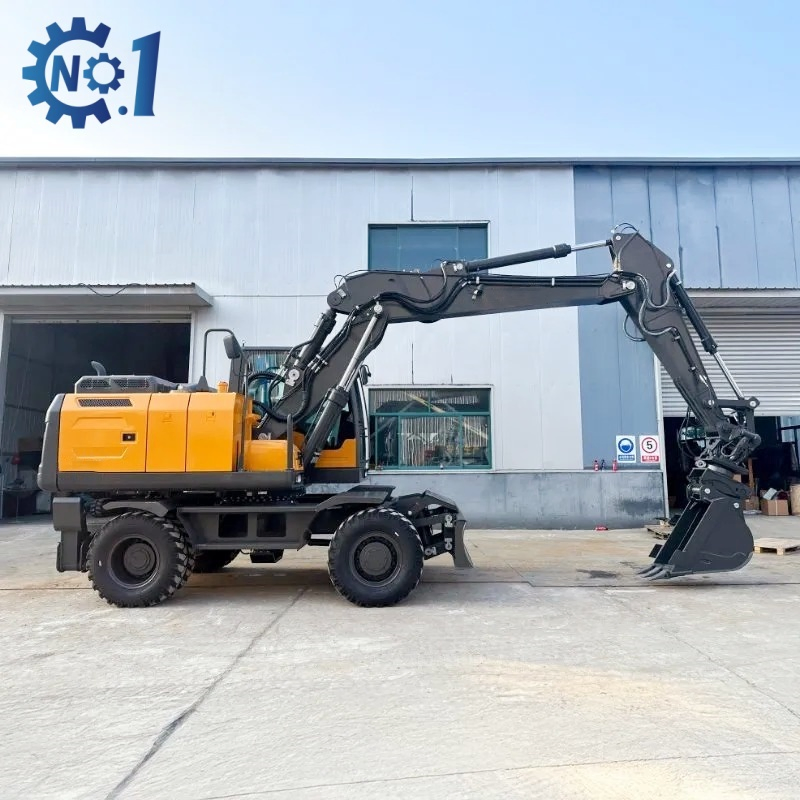 Heavy Duty 18 Ton Rock Bucket Construction Machinery Large Wheel Excavator