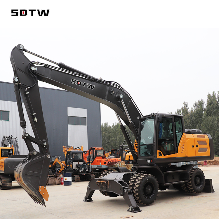 Free Shipping EPA/Euro 5 Engine Chinese 60t 32t 23t 18 Ton 15 Ton Wheel Excavator Digger Best Price for Sale