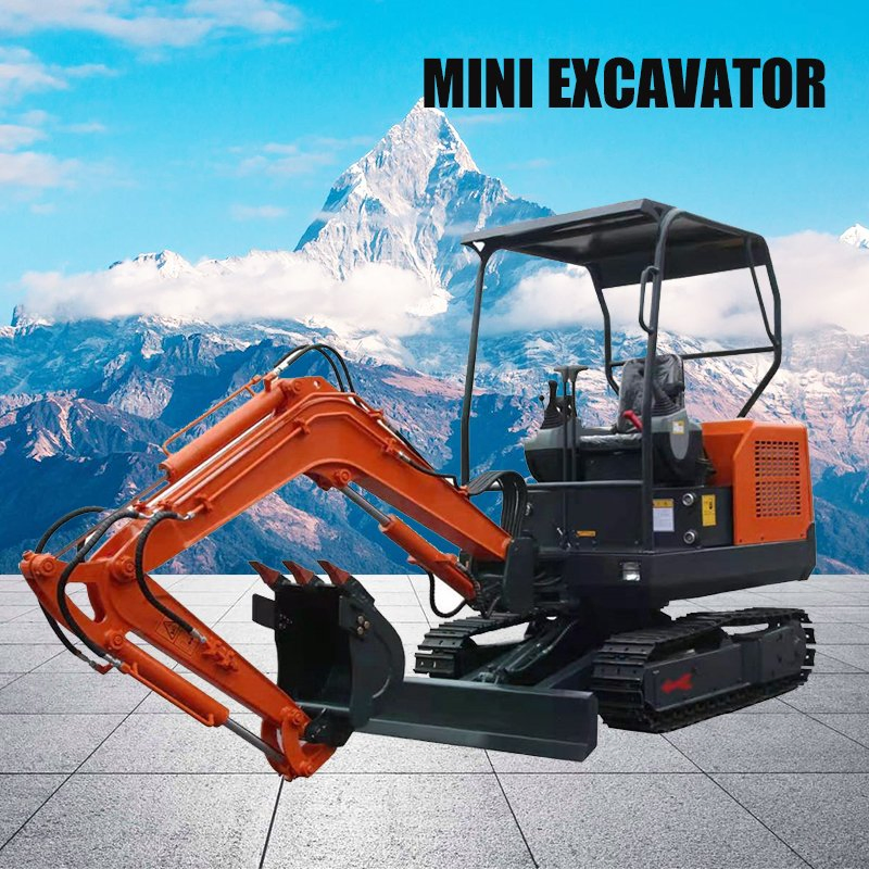 Replaceable Accessories 2ton Rubber Track Small Digger Mini Excavator From Factory