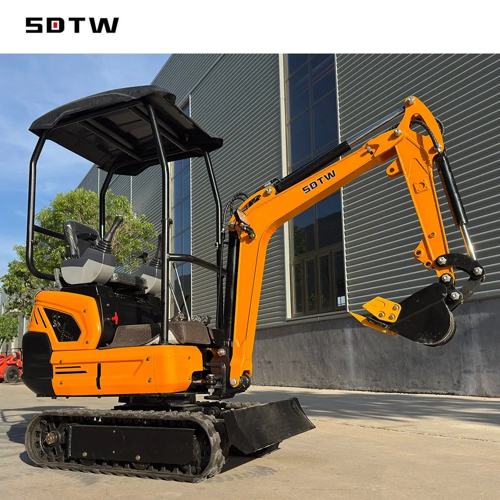 China Sdtw Mini Excavator 1 Ton 1.2 Ton 1.5t Compact Excavators Small Digger CE EPA Euro 5 Wholesale Prices with Bucket for Sale