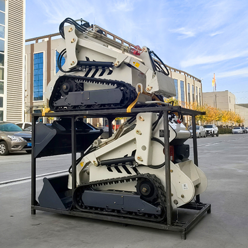 Free Shipping Mini Skid Steer Loader Operating Weight 380kg 480kg 23HP 27HP Mini Tracked Skid Steer Loader with Bucket Attachment for Sale