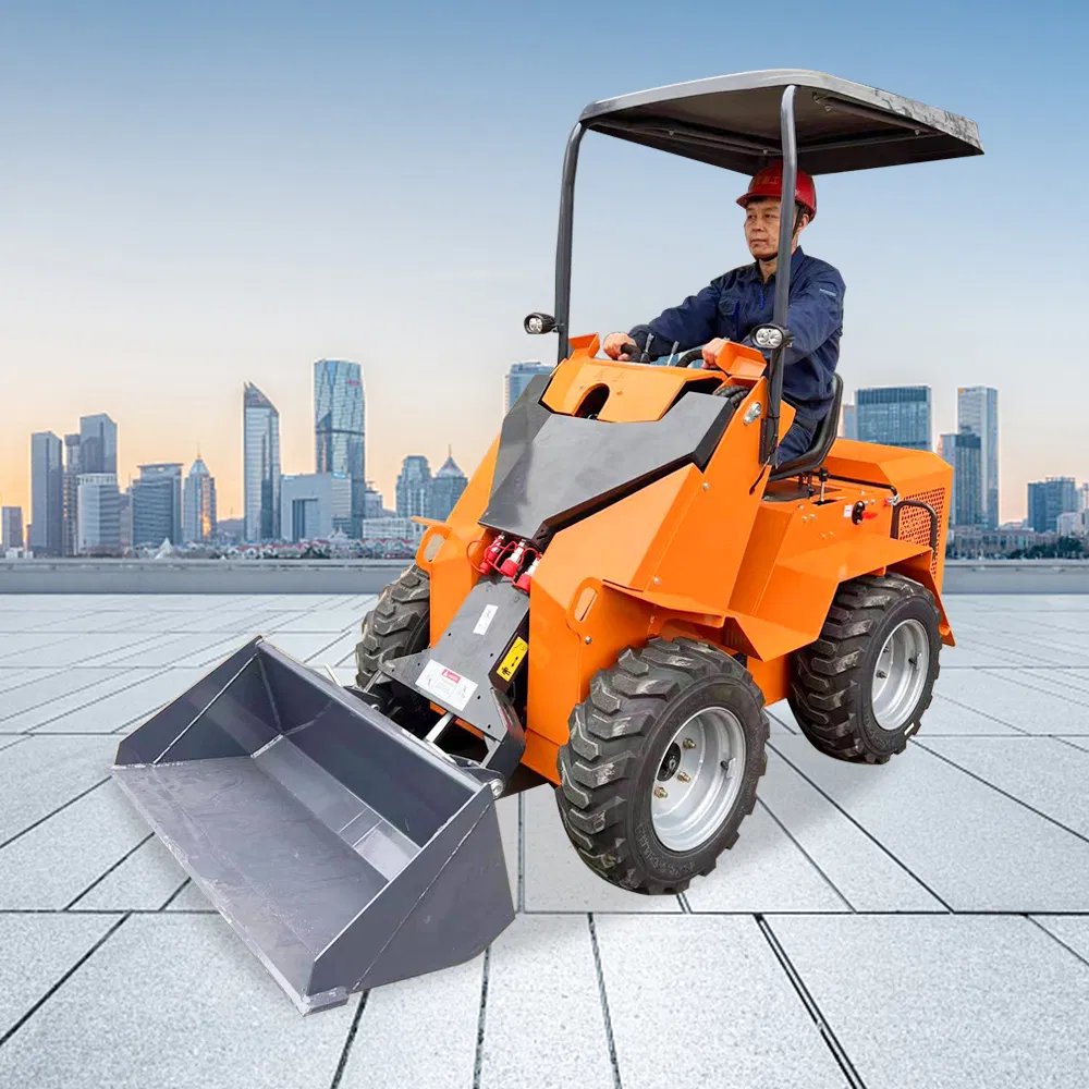 Farm Agriculture Construction Use Wheel Track Drive Small Compact Skid Steer Loader