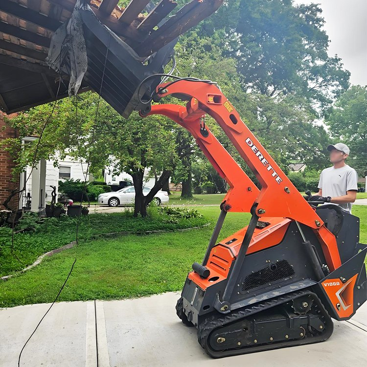V1000 Mini Loader with CE Kubota 25HP Diesel Engine Mini Skid Steer