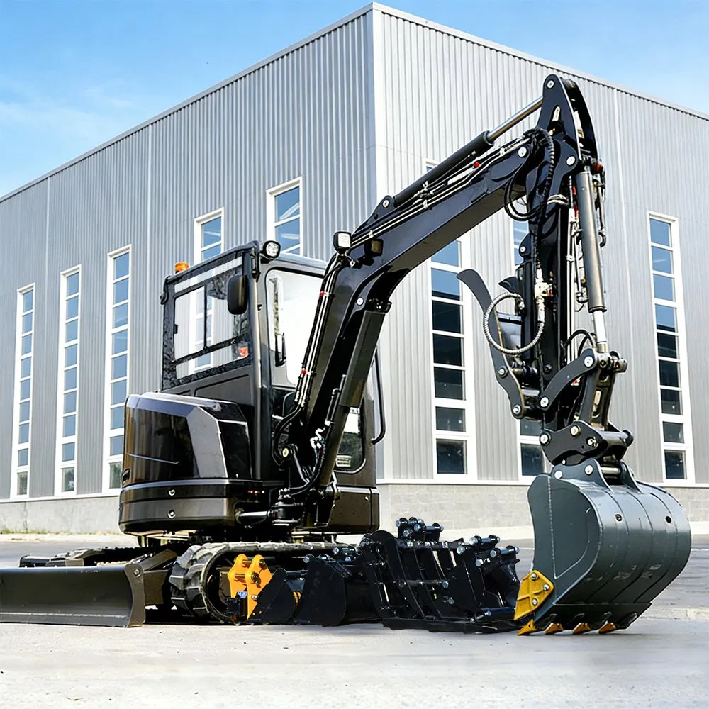 Free Shipping EPA Excavator 3.5 Ton Crawler Digger Farm Used Minibagger 1 Ton Mini Excavator Machine for Sale