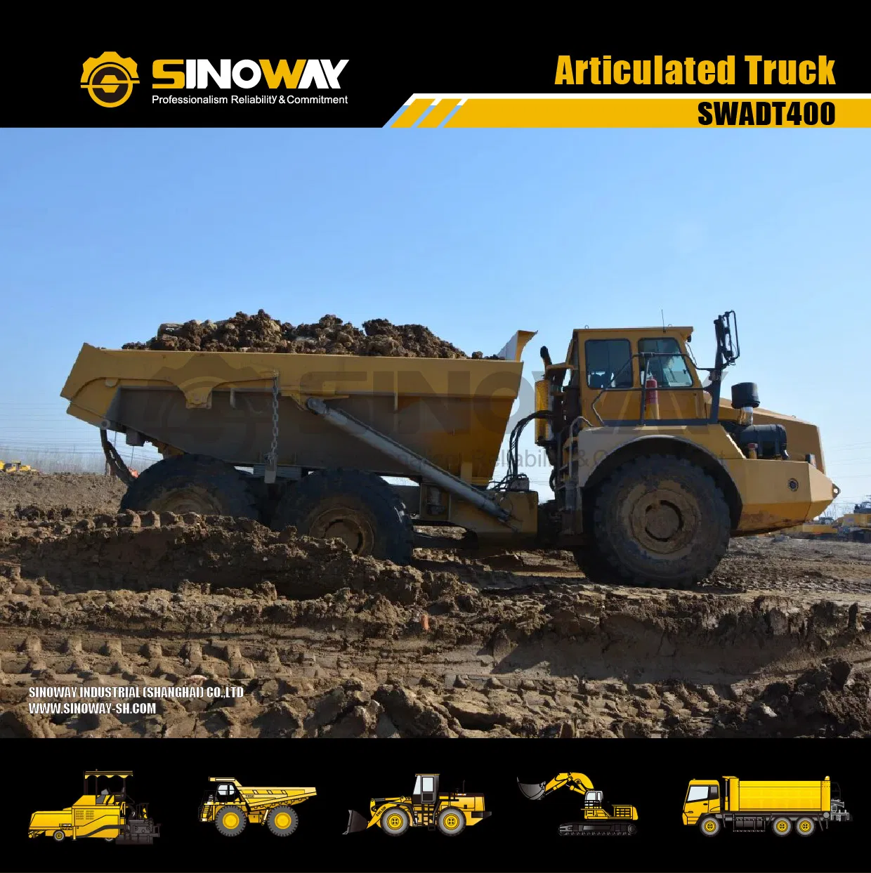 Heavy Duty 6X6 Articulated Mining Dump Trucks for Quarry Exploration