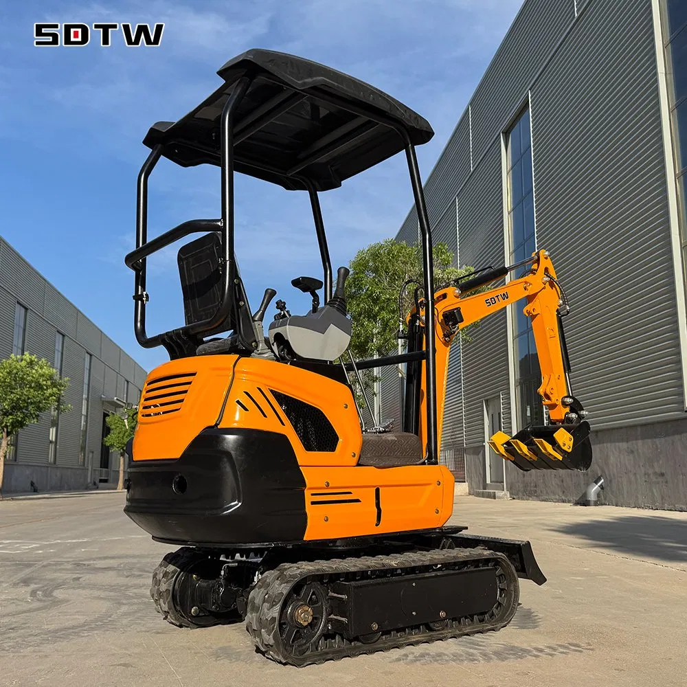 China Sdtw Mini Excavator 1 Ton 1.2 Ton 1.5t Compact Excavators Small Digger CE EPA Euro 5 Wholesale Prices with Bucket for Sale