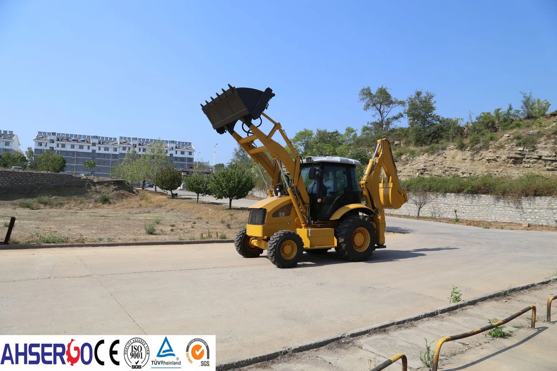4X4 Wheel Drive 100HP Rigid Backhoe Loaders for Construction