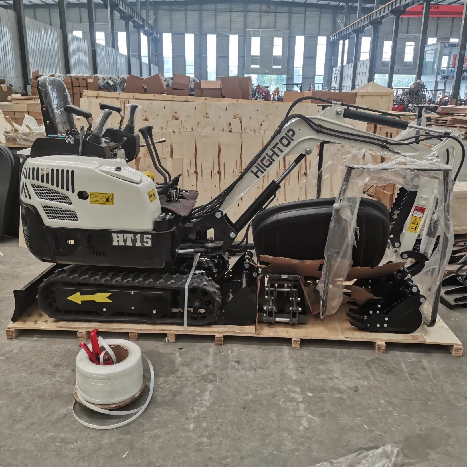 1.5 T Miniature Backhoe Excavadora Mini Hydraulic Crawler Small Size Wheel Construction Backhoe Garden Household Farm Greenhouse /Towable Electric /Excavator