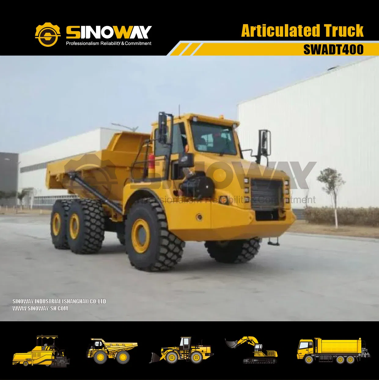 Heavy Duty 6X6 Articulated Mining Dump Trucks for Quarry Exploration
