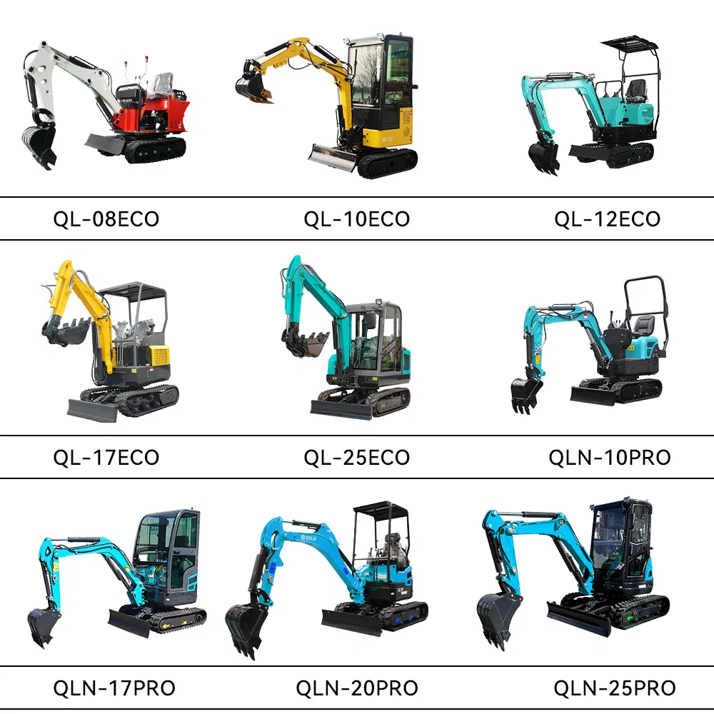 1t 1.7t 2t 2.5t 3t CE Excavator Mini Garden Home Mini Excavators