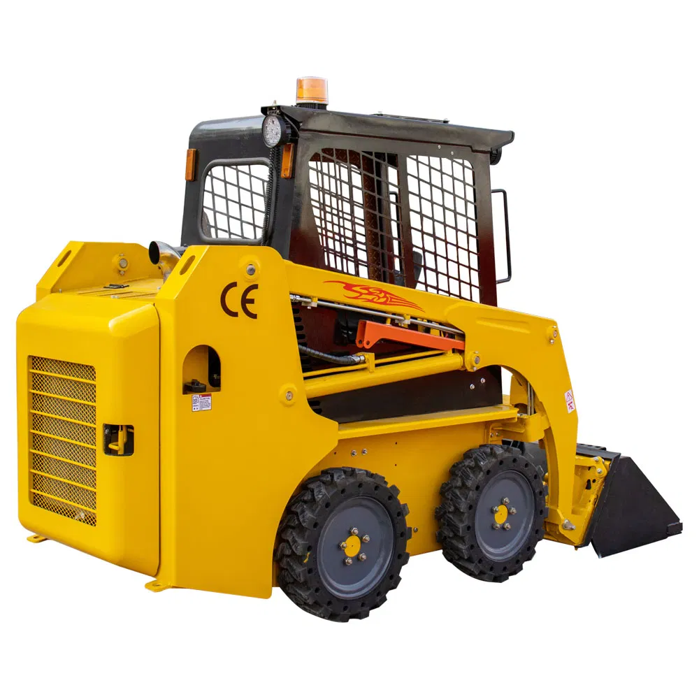 Hts-380 EPA Approved 400/500/700kg 850kg 1000kg Compact Structure Crawler Diesel Multipurpose Skid Steer Mini Micro Wheel Track Small Loader with Attachments