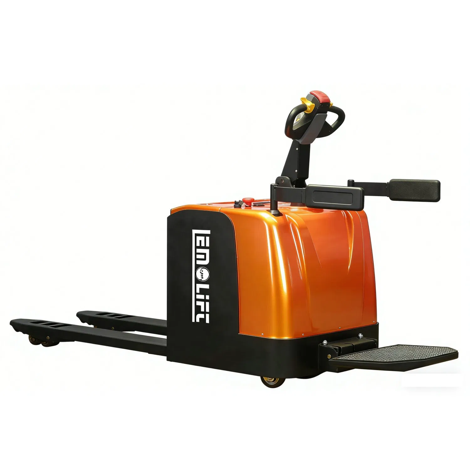 Durable High Load Bearing Low-Maintenance Full Electric Stand-on Pallet Jack