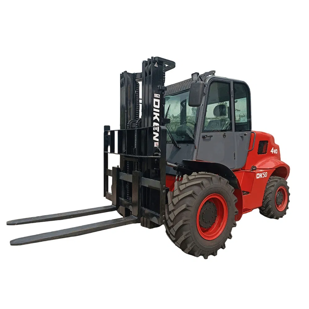 Manufacturer 5ton/5000kg Diesel Engine All Four Wheel Drive 4X4wd Rough Terrain off Road Forklifts