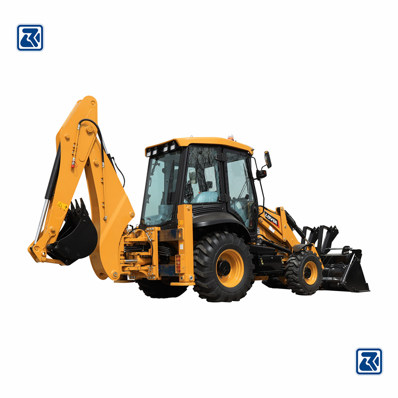 China Factory Lovol Brand 3.5ton 4X4 1m3 110HP Small Mini Wheel Backhoe Loader