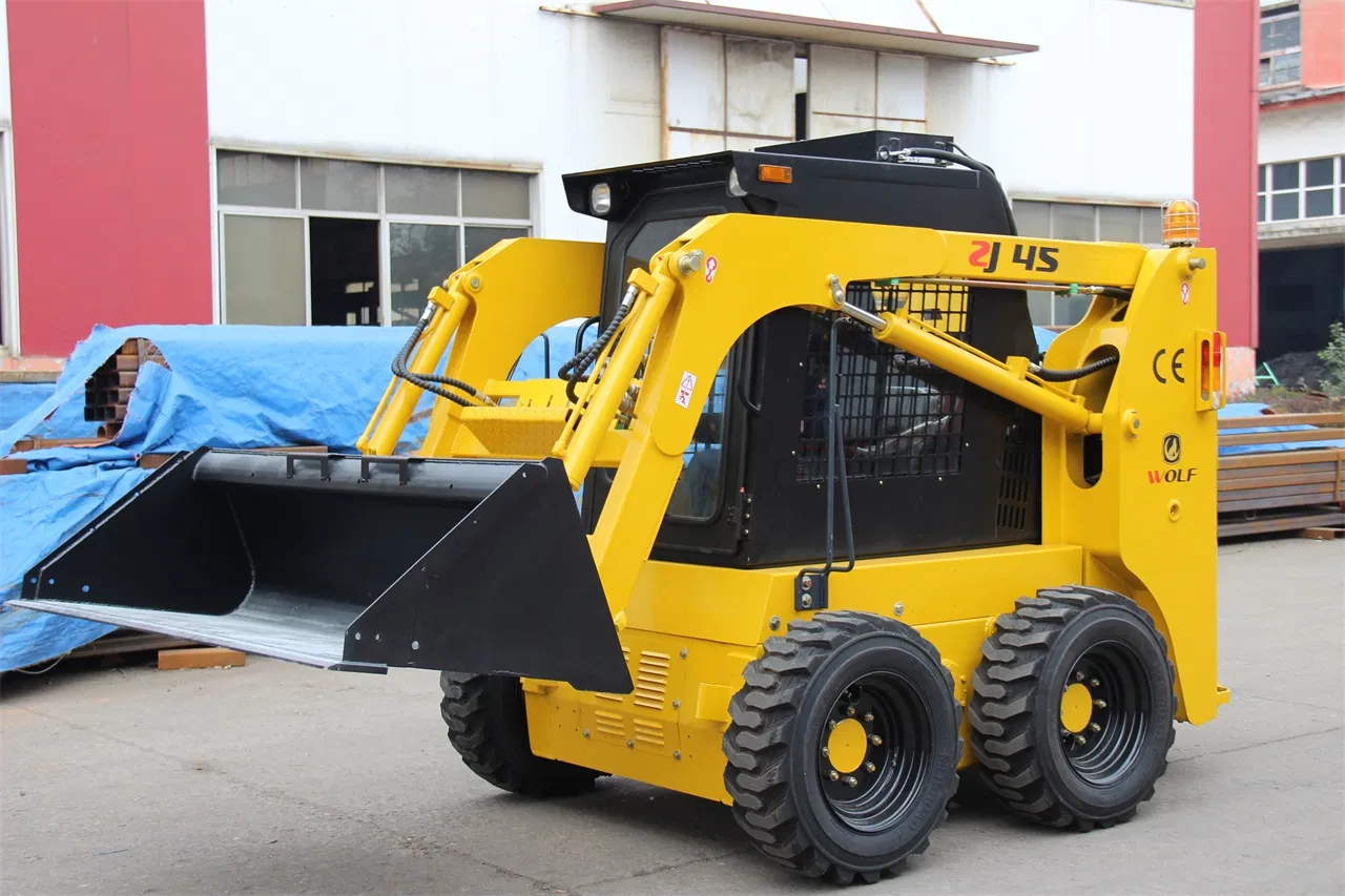 Wolf Skid Steer Loader Zj45 Loader with Cab/Quick Coupler/Attachments for Sales