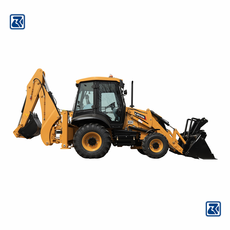 China Factory Lovol Brand 3.5ton 4X4 1m3 110HP Small Mini Wheel Backhoe Loader