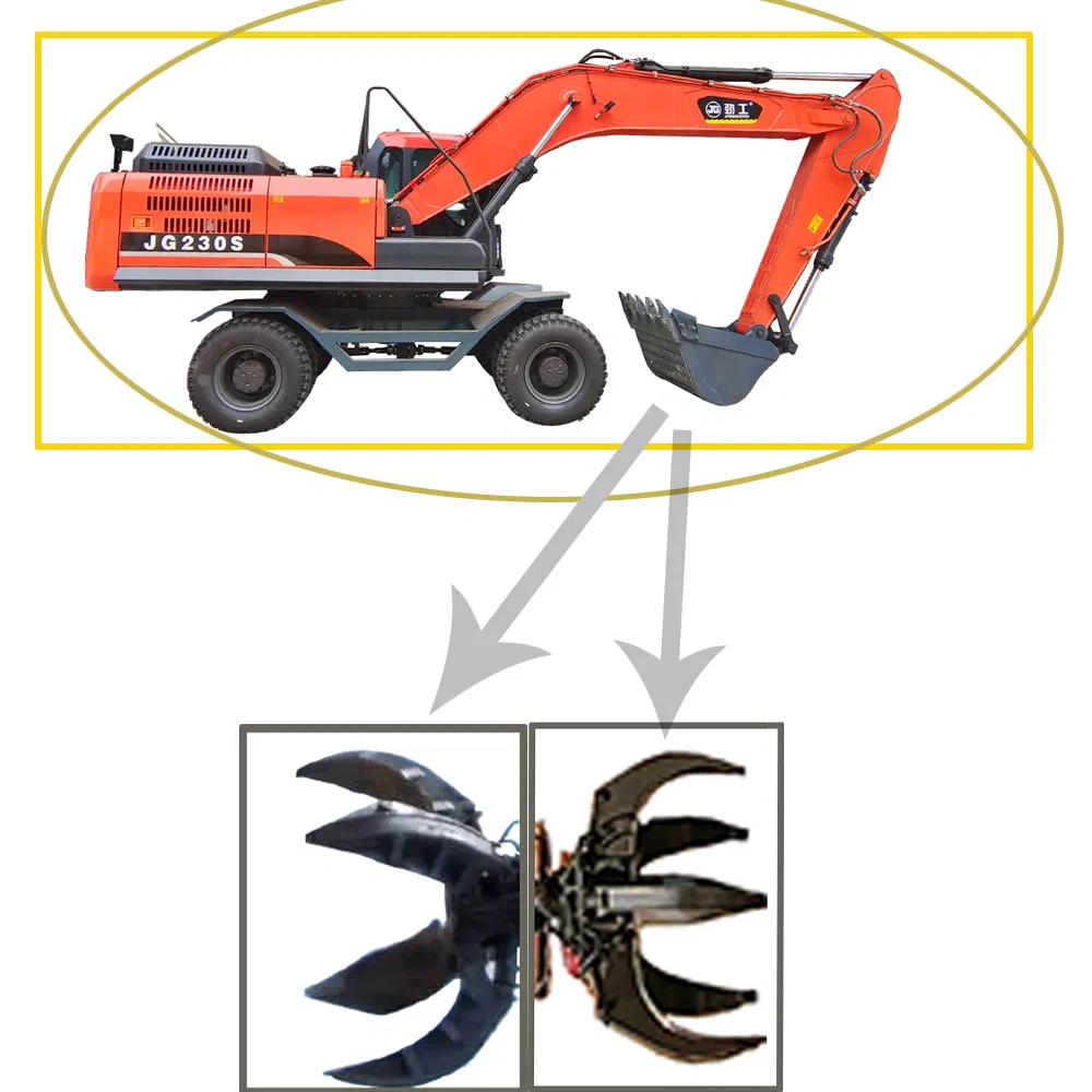 CE Certified Chinese Excavator Material Handling Machinerymaterial Wheel Loader Grabbing Crane