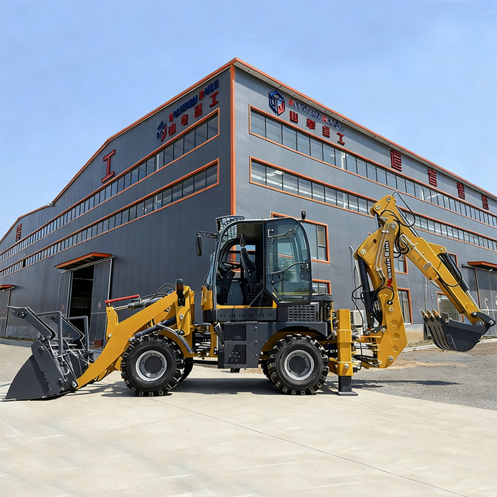 Mountain Raise Baggerlader Retroexcavadora Wheel Front Mini 4WD Multifunctional Digging Backhoe Loader