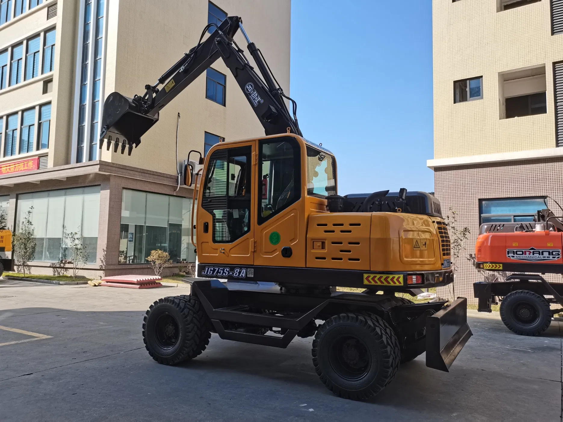 Jg75s-8A Compact 7-Ton Wheeled Mini Excavator: Economical Earthmoving Solution for Global Export