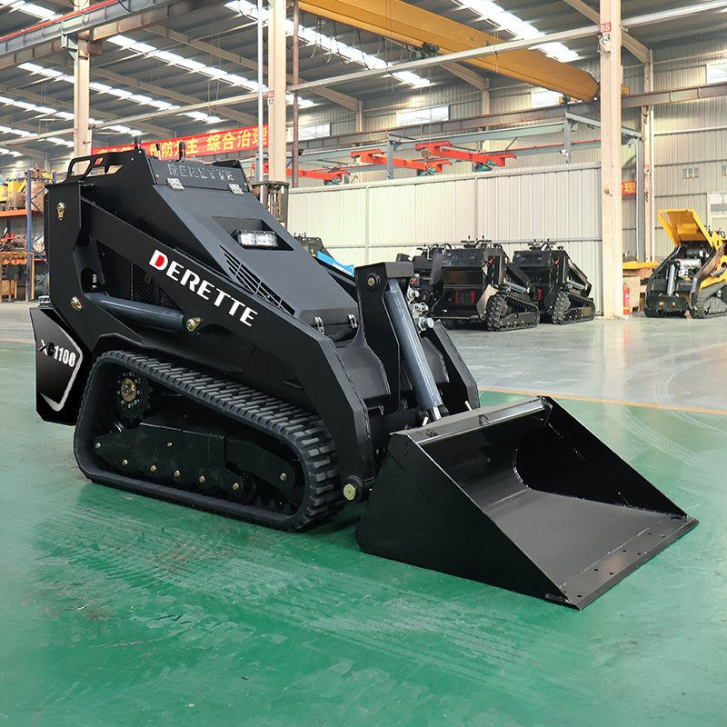 Derette Xc1100 Stand on Compact Track Loader Earthmoving Machinery Mini Skid Steer Loader