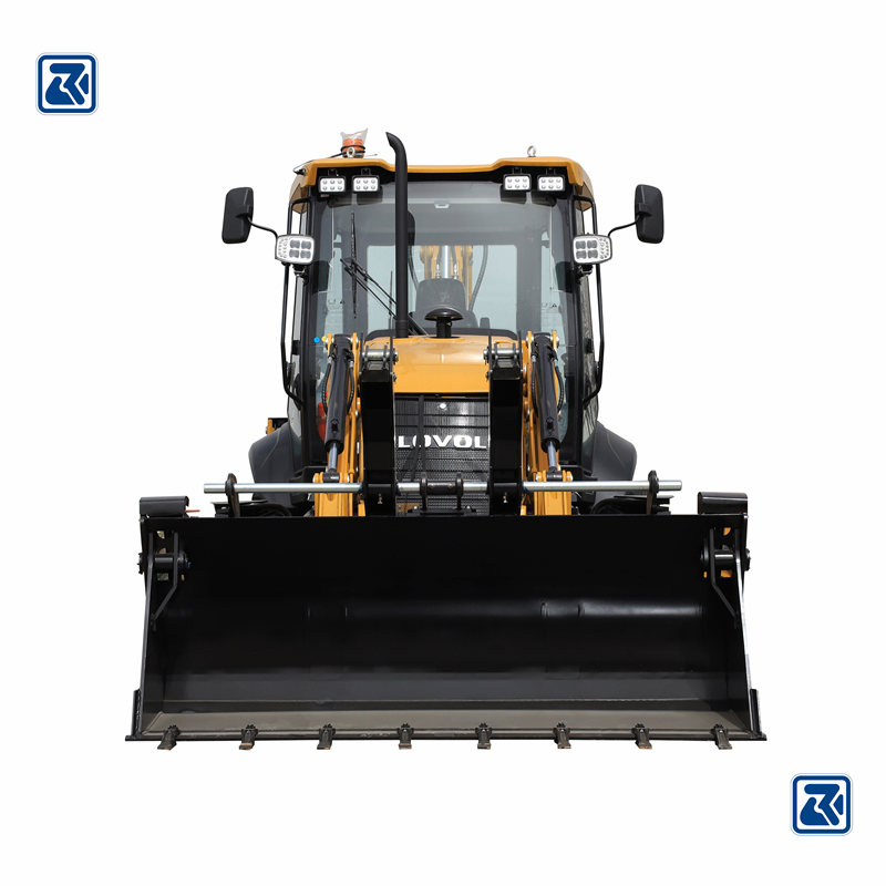 China Factory Lovol Brand 3.5ton 4X4 1m3 110HP Small Mini Wheel Backhoe Loader